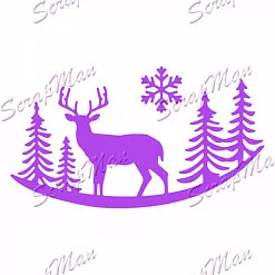 Набор ножей для вырубки "Пейзаж с оленем" (Scrapman)