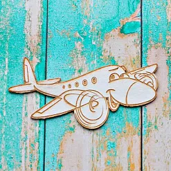 Украшение из чипборда "Самолетик" (ScrapКрым)