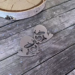 Набор акриловых украшений "Зеркальный. Птички", цвет серебряный (ArtLines) Набор акриловых украшений "Зеркальный. Птички", цвет серебряный (ArtLines)