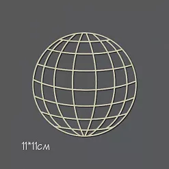 Украшение из чипборда "Земной шар" (Россия Е)