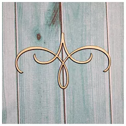Украшение из чипборда "Вензель 2" (GoldenHands)
