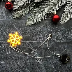 Подсветка "Снежинка", светящаяся фигурка, сменная батарейка (ScrapIllumination)