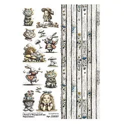 Лист с картинками 10х30 см "Алиса и Чеширский кот. Персонажи" (ScrapMania) Лист с картинками 10х30 см "Алиса и Чеширский кот. Персонажи" (ScrapMania)