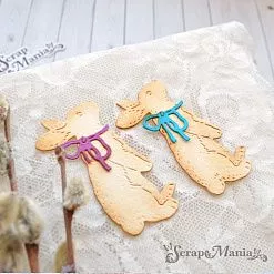 Нож "Пасха. Зайчик с бантом", 3,6х6,3 см (ScrapMania)