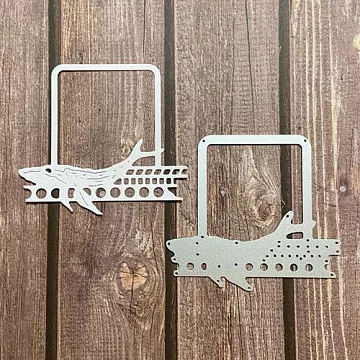 Нож "Рамка с китом", 7,8х7 см (Scrapman)