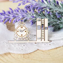 Украшение из чипборда "Полка с часами" (WoodHome)