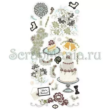Набор наклеек "Свадьба" (Basic Grey)