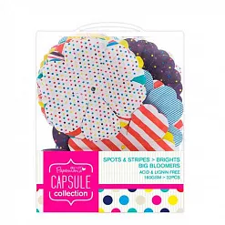 Набор бумажных цветов "Spots & Stripes. Brights" (DoCrafts) Набор бумажных цветов "Spots & Stripes. Brights" (DoCrafts)