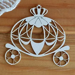 Украшение из чипборда "Карета 5" (Просто небо) Украшение из чипборда "Карета 5" (Просто небо)