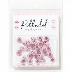 Набор люверсов 3/16 "Пудровый", 30 шт (Polkadot)