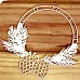 Украшение из чипборда "Рамка с шишками. Большая" (Просто небо)