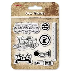 Набор штампов "Автовинтаж. Моторъ" на русском (ScrapBerry's) Набор штампов "Автовинтаж. Моторъ" на русском (ScrapBerry's)