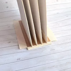 Переплет на 5 разворотов, с листами 15х15, цвет крафт, шаг 1 см