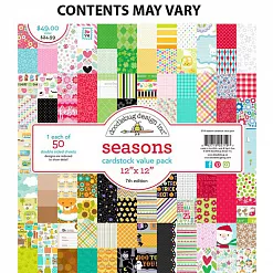 Набор бумаги 30х30 см "Seasons", 50 листов (Doodlebug) Набор бумаги 30х30 см "Seasons", 50 листов (Doodlebug)