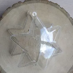 Пластиковая заготовка с глиттером "Звёздочка с золотом", 10 см (ScrapBerry's)