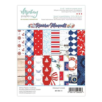Набор бумаги 15х20 см "Riviera Moments", 24 листа (Mintay)