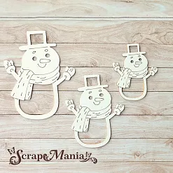 Чипборд "Снеговички. Шейкер. Снеговик маленький" (ScrapMania)