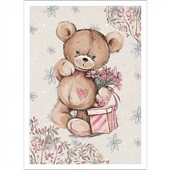 Тканевая карточка "Медвежата. Подарочек" (ScrapMania) Тканевая карточка "Медвежата. Подарочек" (ScrapMania)