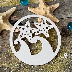 Украшение из чипборда "Морской элемент" (LeoMammy) Украшение из чипборда "Морской элемент" (LeoMammy)