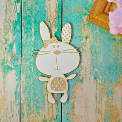 Украшение из чипборда "Зайка 2" (ScrapКрым)