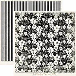 Бумага "Белая цветочная" (MME)