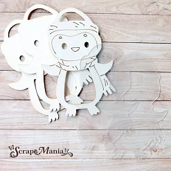 Чипборд "Снеговички. Шейкер. Пингвин маленький" (ScrapMania)