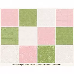 Набор бумаги 30х30 см "Heart painted. Базовый", 12 листов (Lemon Craft)