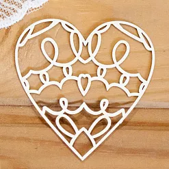 Украшение из чипборда "Сердце 6" (Просто небо)