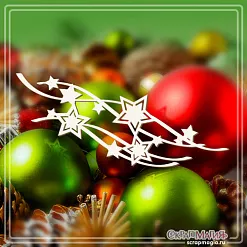 Чипборд "Гирлянда со звездами. Двойная", 12х4 см (СкрапМагия)