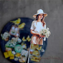 Набор высечек из ткани "Сезон ромашек", 28 шт (ScrapMania)