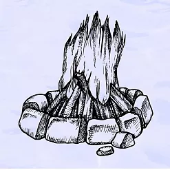 Штамп "Костер", 5х5,5 см (Креатив) Штамп "Костер", 5х5,5 см (Креатив)