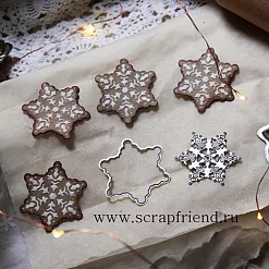 Нож "Фоновая снежинка", 4,5 см (Scrapfriend)