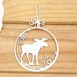 Украшение из чипборда "Лось в шаре. Большой" (Просто небо) Украшение из чипборда "Лось в шаре. Большой" (Просто небо)