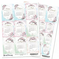 Скрап-карта А4 "Календарь 2020. Шебби" (ScrapMania)