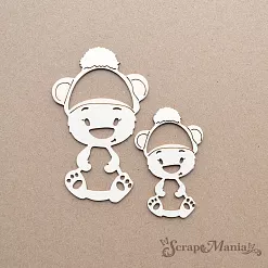 Шейкер "Новогодняя Ванилька. Мишка. Маленький", 3,7х6 см (ScrapMania)