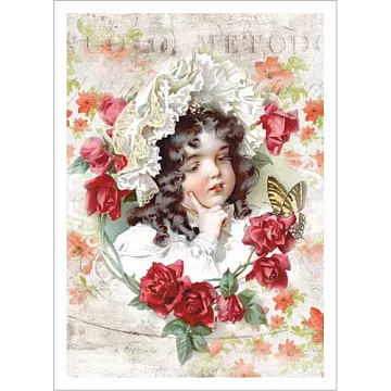 Тканевая карточка "Летнее счастье. Портрет юной леди" (ScrapMania)