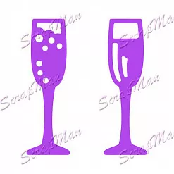 Набор ножей "Бокалы шампанского" (Scrapman)