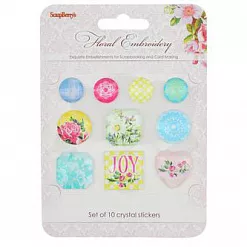 Набор акриловых камушков "Цветочная вышивка" (ScrapBerry's)