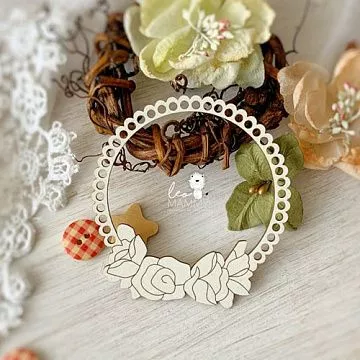 Чипборд "Рамочка с розами" (LeoMammy)