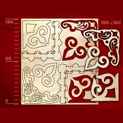 Набор украшений из дерева "Углы - 2" (Россия) Набор украшений из дерева "Углы - 2" (Россия)