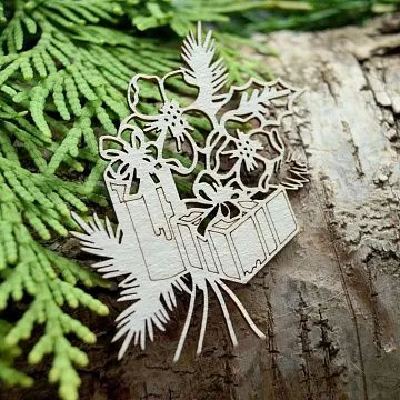 Чипборд "Новогодние подарки", 5,5х7,2 см (LeoMammy)