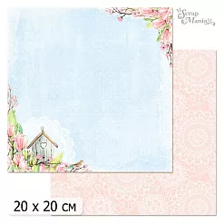 20х20 Бумага "Весенние тюльпаны. Дизайн 4" (ScrapMania)