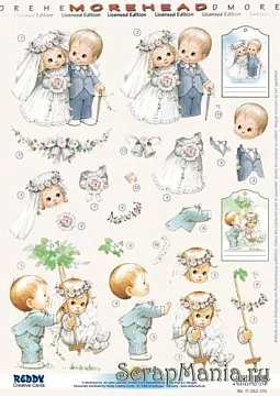 Аппликация бумажная вырубная "Свадьба", А4