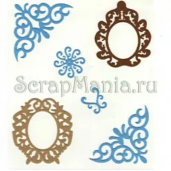 Набор украшений из фетра самоклеющийся "Рамки и уголки"