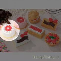 Ластик "Белый круглый торт" (Iwako)