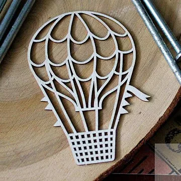 Украшение из чипборда "Парашют 3" (Fantasy)