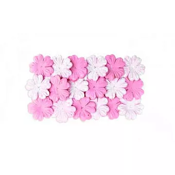 Набор бумажных цветочков "Светло-розовый и розовый" (ScrapBerry's)