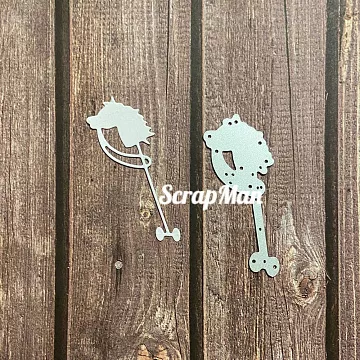 Нож "Лошадка", 4х5,7 см (ScrapMan)