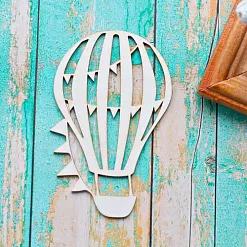 Украшение из чипборда "Воздушный шар с флажками" (ScrapКрым)