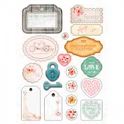 Набор высечек из плотного картона А4 "Wedding. Свадебный" (Bee Shabby)